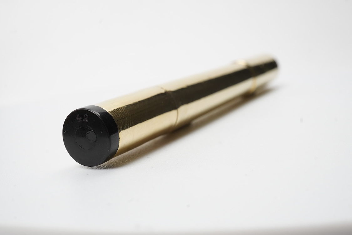 A Waterman No.42 safety pen with gold metal covering